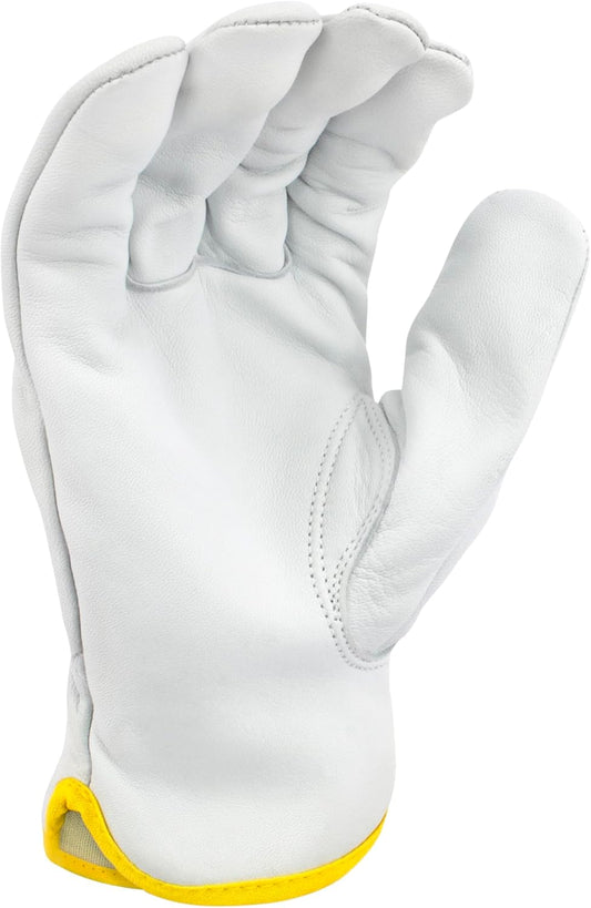 Unisex Cut Resistant A6 KAMORI® White Grain Goatskin Driver, White, Size L