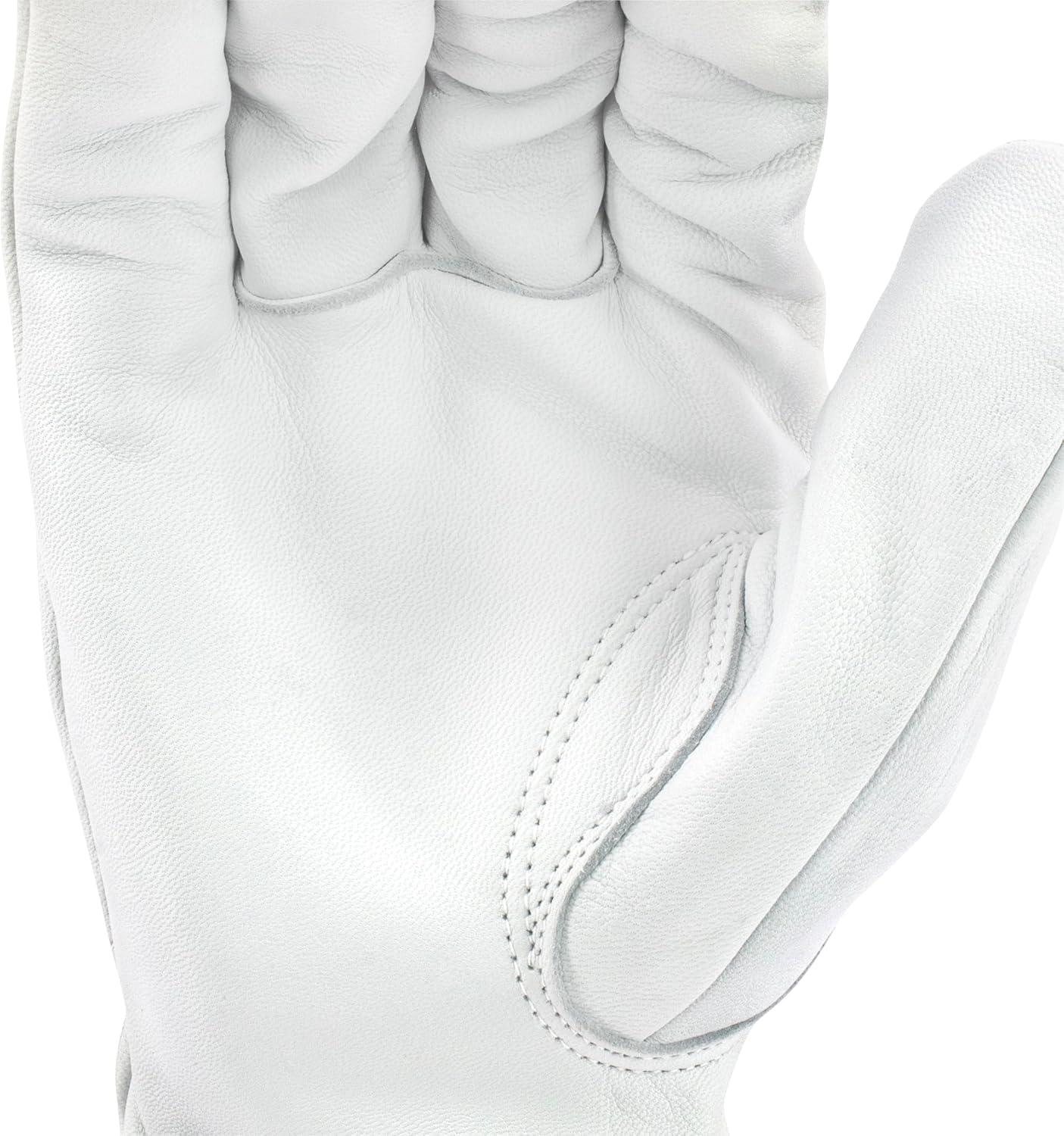 Unisex Cut Resistant A6 KAMORI® White Grain Goatskin Driver, White, Size L