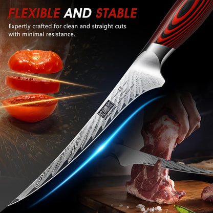 8" Damascus Bread Knife, Ultra Sharp Serrated Sourdough Knife | 67 Layers Damascus Steel, Ultra Sharp Bread Knife with Ergonomic G10 Handle, Professional Serrated Knife for Homemade Bread