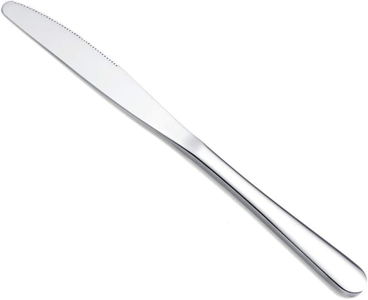 Dinner Knives Set Of 6, Stainless Steel Shiny Mirror Dinner Knife, Butter Knife Spreader Table Knives Sturdy And Dishwasher Safe