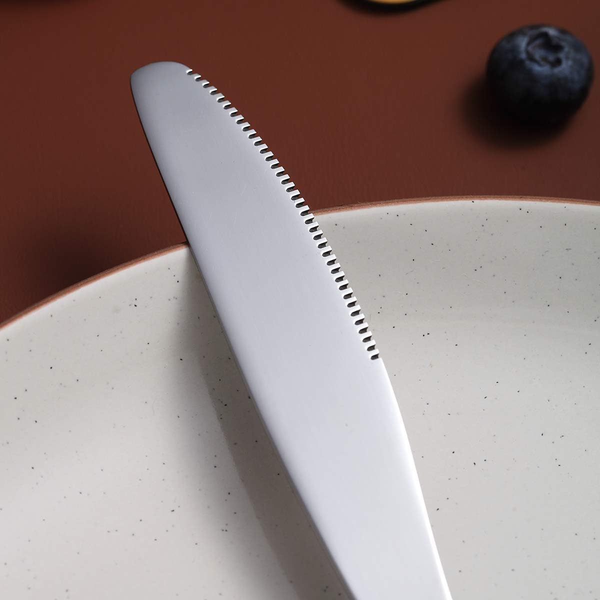 Dinner Knives Set Of 6, Stainless Steel Shiny Mirror Dinner Knife, Butter Knife Spreader Table Knives Sturdy And Dishwasher Safe