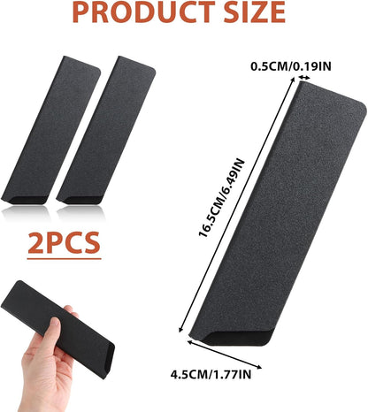 2 Pcs Knife Sheath and Guard Cover, Protective Chef Knife Blade Cover for Kitchen Storage and Travel, Black ABS Plastic Waterproof Knife Edge Protector (for 6" knife 2pcs)