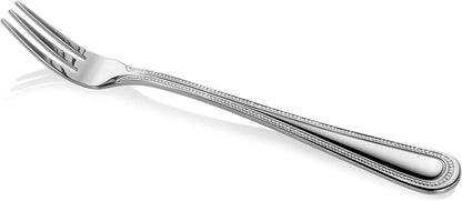 Bead Pattern 18/0 Stainless Steel Oyster Fork, 6-Inch, Set of 12, Commercial Grade