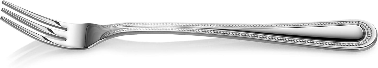 Bead Pattern 18/0 Stainless Steel Oyster Fork, 6-Inch, Set of 12, Commercial Grade
