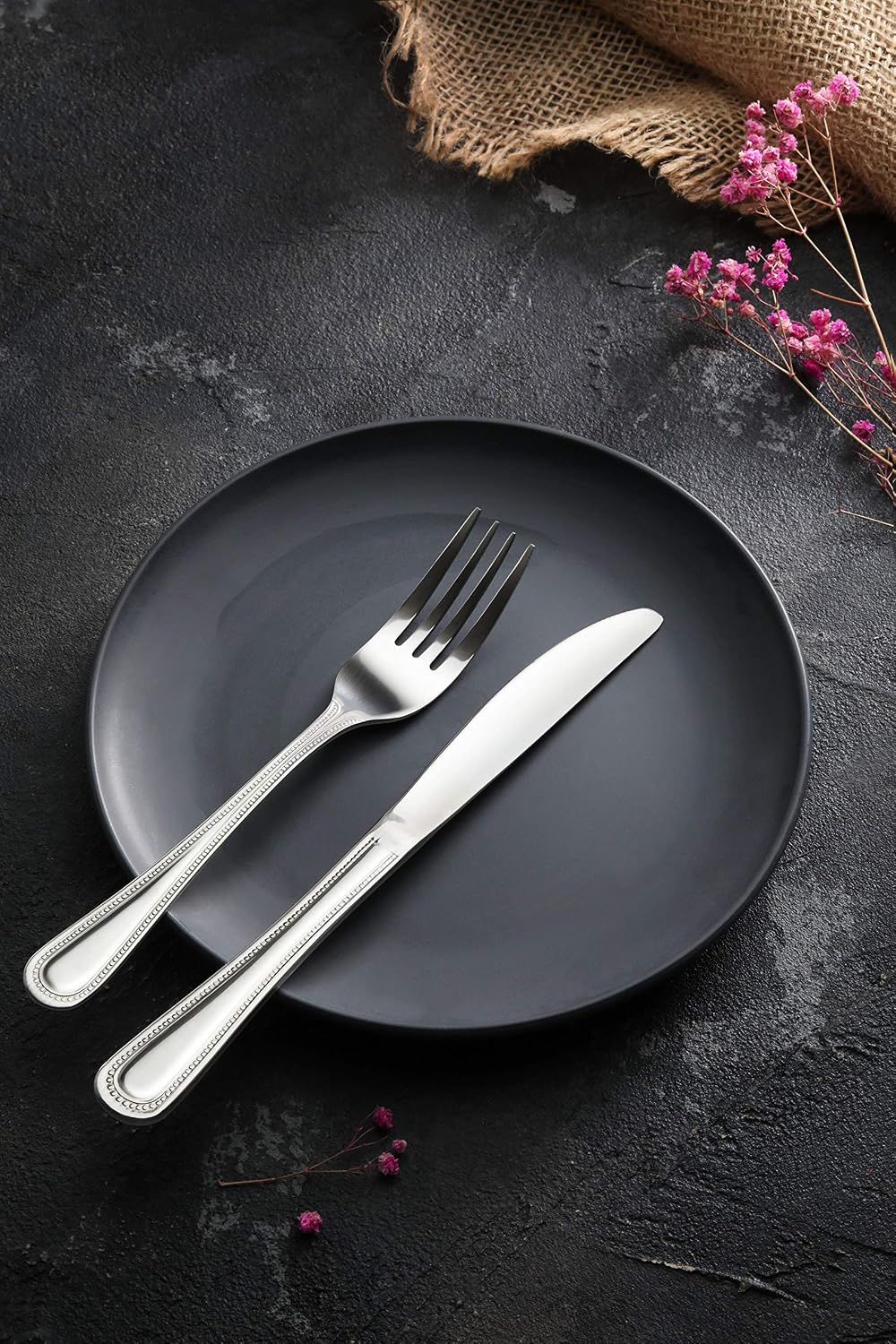 Bead Pattern 18/0 Stainless Steel Oyster Fork, 6-Inch, Set of 12, Commercial Grade