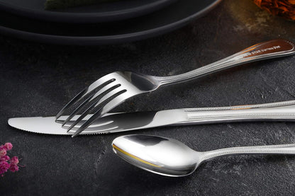 Bead Pattern 18/0 Stainless Steel Oyster Fork, 6-Inch, Set of 12, Commercial Grade