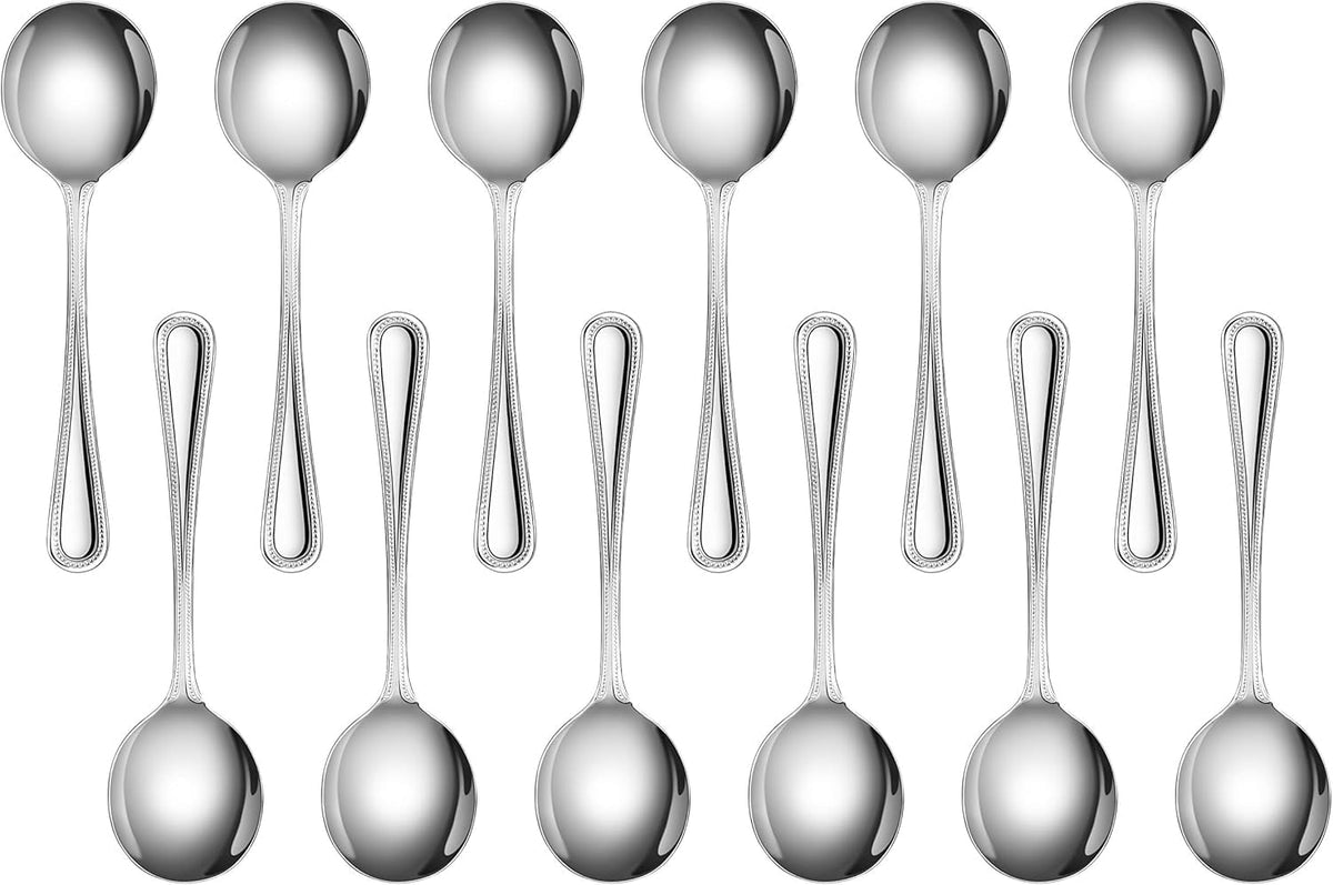 Bead Pattern 18/0 Stainless Steel Oyster Fork, 6-Inch, Set of 12, Commercial Grade