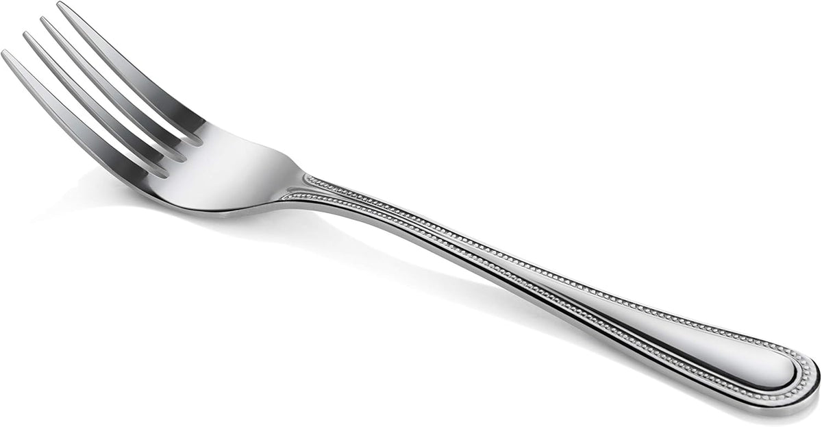 Bead Pattern 18/0 Stainless Steel Oyster Fork, 6-Inch, Set of 12, Commercial Grade