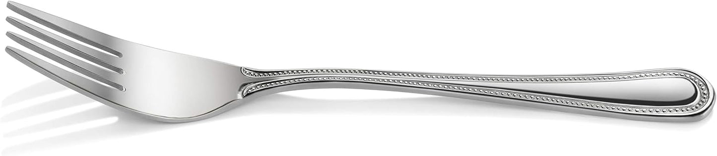 Bead Pattern 18/0 Stainless Steel Oyster Fork, 6-Inch, Set of 12, Commercial Grade