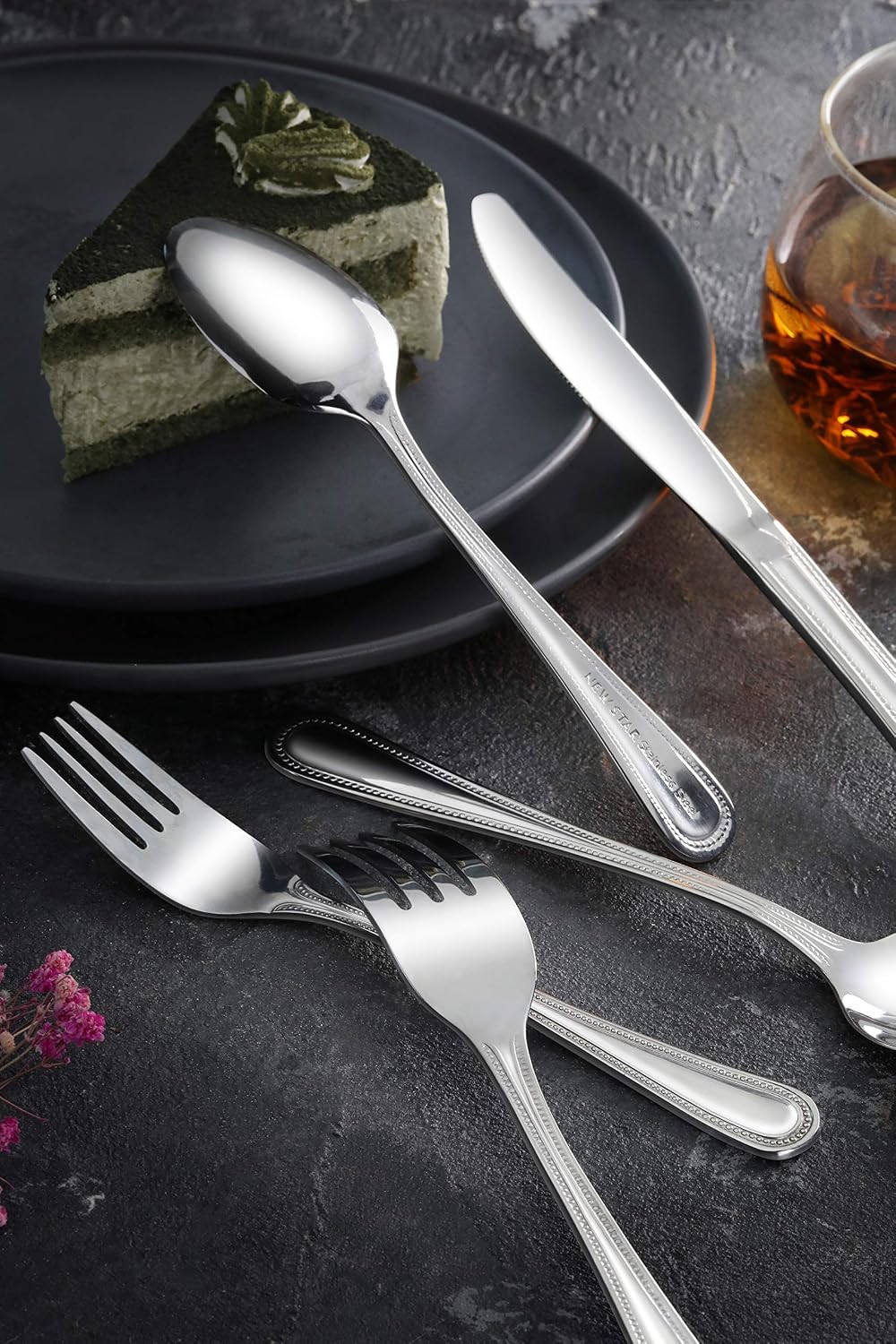 Bead Pattern 18/0 Stainless Steel Oyster Fork, 6-Inch, Set of 12, Commercial Grade
