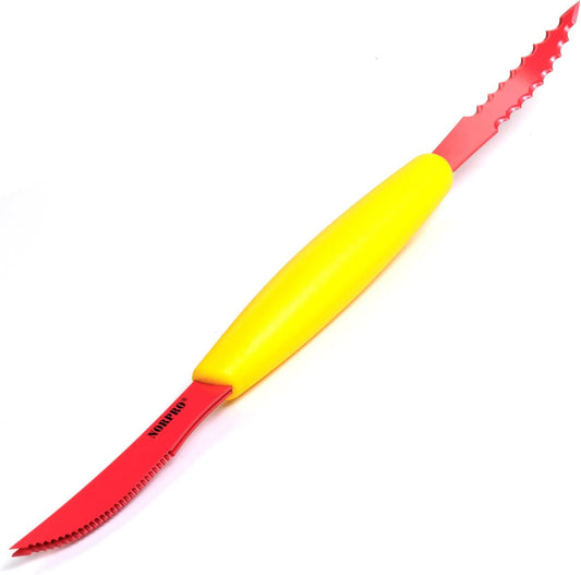 Nonstick Squirtless Grapefruit Knife, 8.75 inch, yellow and red