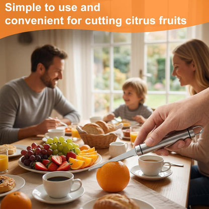 3Pcs Grapefruit Knife, Curved Serrated Blade Stainless Steel Grapefruit Utensil Knife Kitchen Tool Ergonomic Fruit Cutter with Non-stick Plating for Kiwi, Mango, Dessert, Citrus Easy to Hang