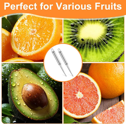 3Pcs Grapefruit Knife, Curved Serrated Blade Stainless Steel Grapefruit Utensil Knife Kitchen Tool Ergonomic Fruit Cutter with Non-stick Plating for Kiwi, Mango, Dessert, Citrus Easy to Hang