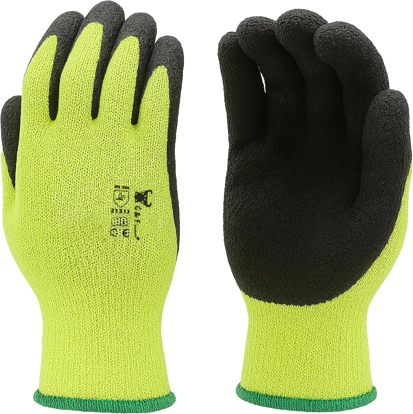 3100L-DZ-Parent 12 Pairs Large Rubber Latex Double Coated Work Gloves for Construction, gardening gloves, heavy duty Cotton Blend Blue
