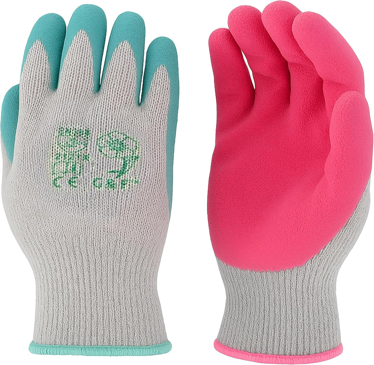 3100L-DZ-Parent 12 Pairs Large Rubber Latex Double Coated Work Gloves for Construction, gardening gloves, heavy duty Cotton Blend Blue