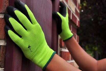 3100L-DZ-Parent 12 Pairs Large Rubber Latex Double Coated Work Gloves for Construction, gardening gloves, heavy duty Cotton Blend Blue