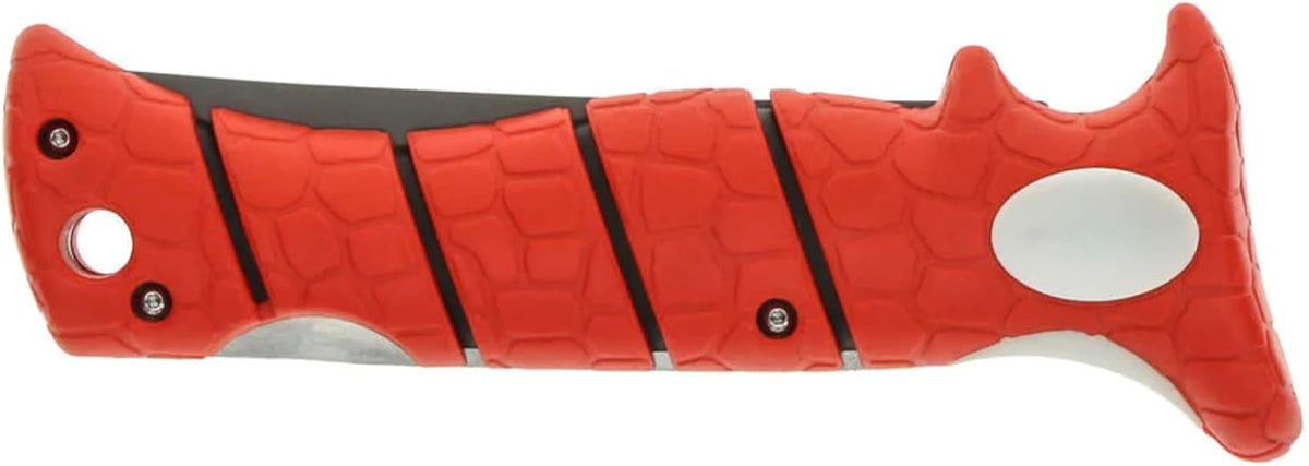 5 Inch Lucky Lew Folding Compact Fillet Knife with Non-Slip Grip Handle, Stainless Steel Blade, Lanyard Hole and Synthetic Carry Case for Gutting, Fishing and Hunting