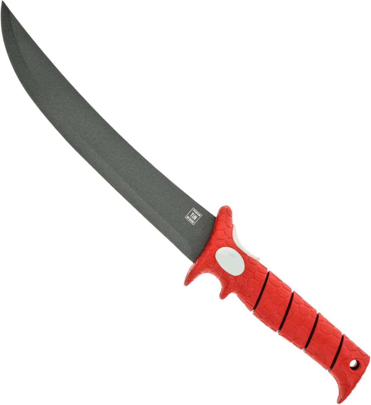 5 Inch Lucky Lew Folding Compact Fillet Knife with Non-Slip Grip Handle, Stainless Steel Blade, Lanyard Hole and Synthetic Carry Case for Gutting, Fishing and Hunting