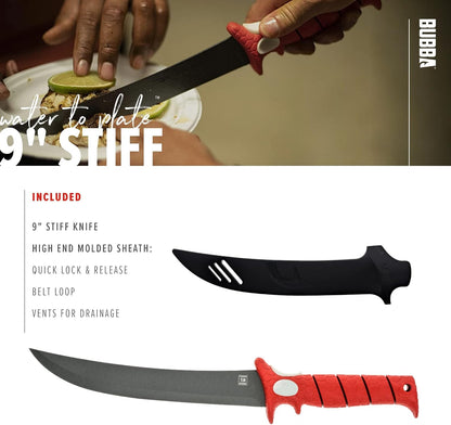 5 Inch Lucky Lew Folding Compact Fillet Knife with Non-Slip Grip Handle, Stainless Steel Blade, Lanyard Hole and Synthetic Carry Case for Gutting, Fishing and Hunting