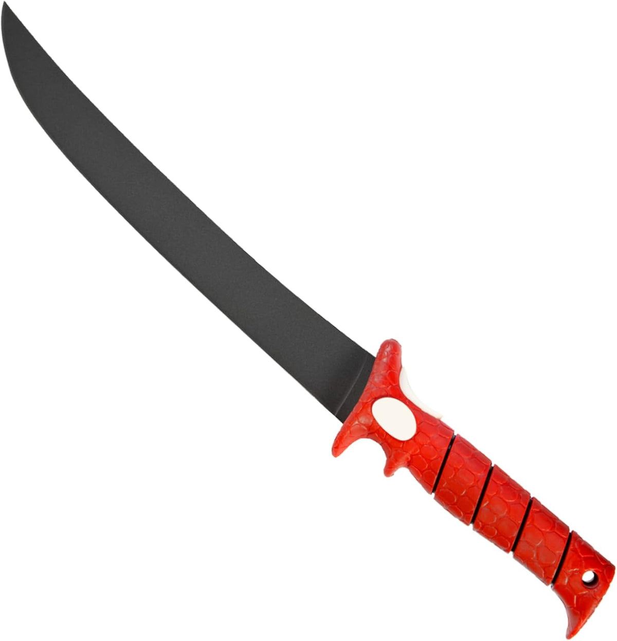 5 Inch Lucky Lew Folding Compact Fillet Knife with Non-Slip Grip Handle, Stainless Steel Blade, Lanyard Hole and Synthetic Carry Case for Gutting, Fishing and Hunting