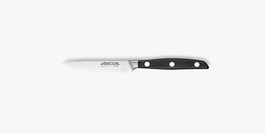 Forged Paring Knife 4 Inch Stainless Steel. Sharp Kitchen Knife for Peeling Fruits and Vegetables. Ergonomic Polyoxymethylene Handle and 100mm Blade. Series Manhattan. Color Black