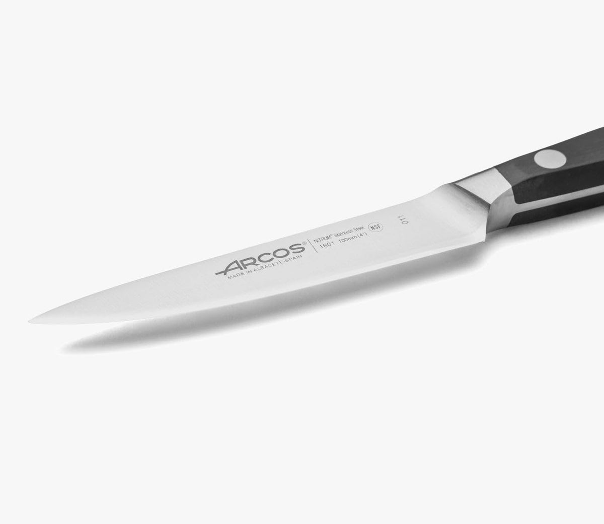 Forged Paring Knife 4 Inch Stainless Steel. Sharp Kitchen Knife for Peeling Fruits and Vegetables. Ergonomic Polyoxymethylene Handle and 100mm Blade. Series Manhattan. Color Black