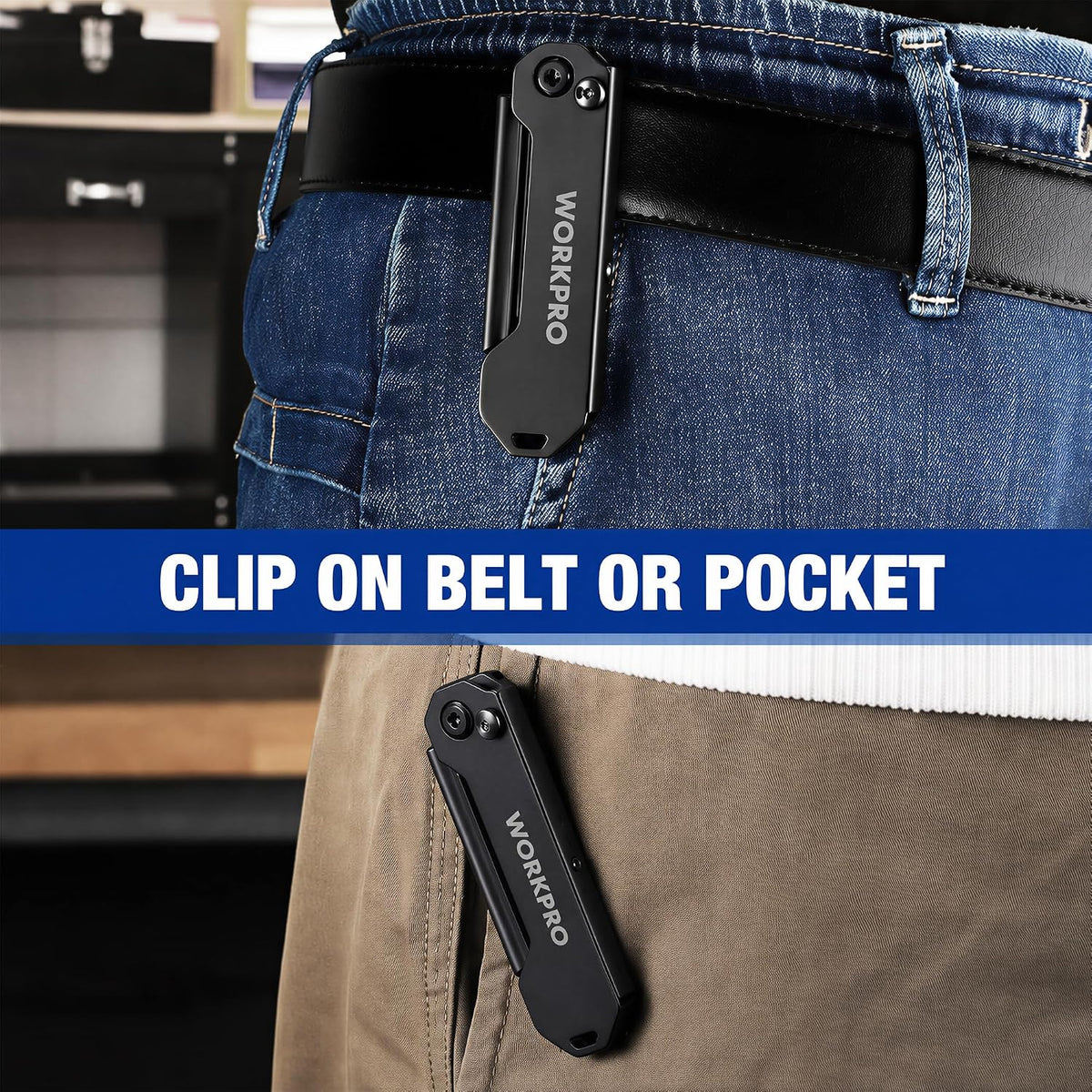 EDC Folding Utility Knife, Mini Box Cutter with Quick Open Axis Lock, Quick Change Blade Razor Knife, Foldable Small Pocket Knife with Belt Clip