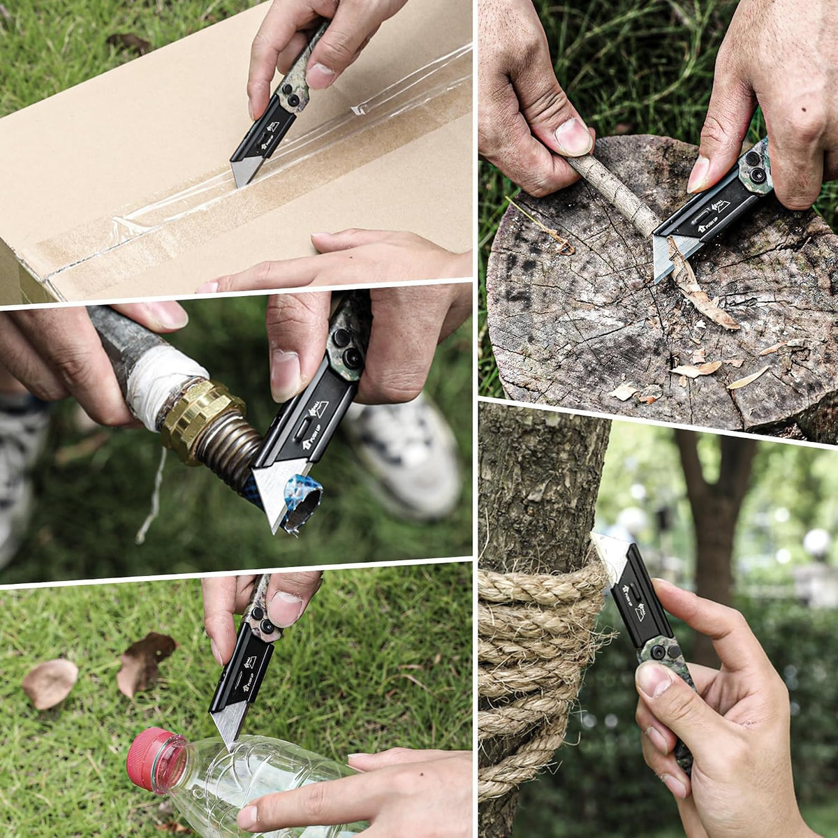 EDC Folding Utility Knife, Mini Box Cutter with Quick Open Axis Lock, Quick Change Blade Razor Knife, Foldable Small Pocket Knife with Belt Clip