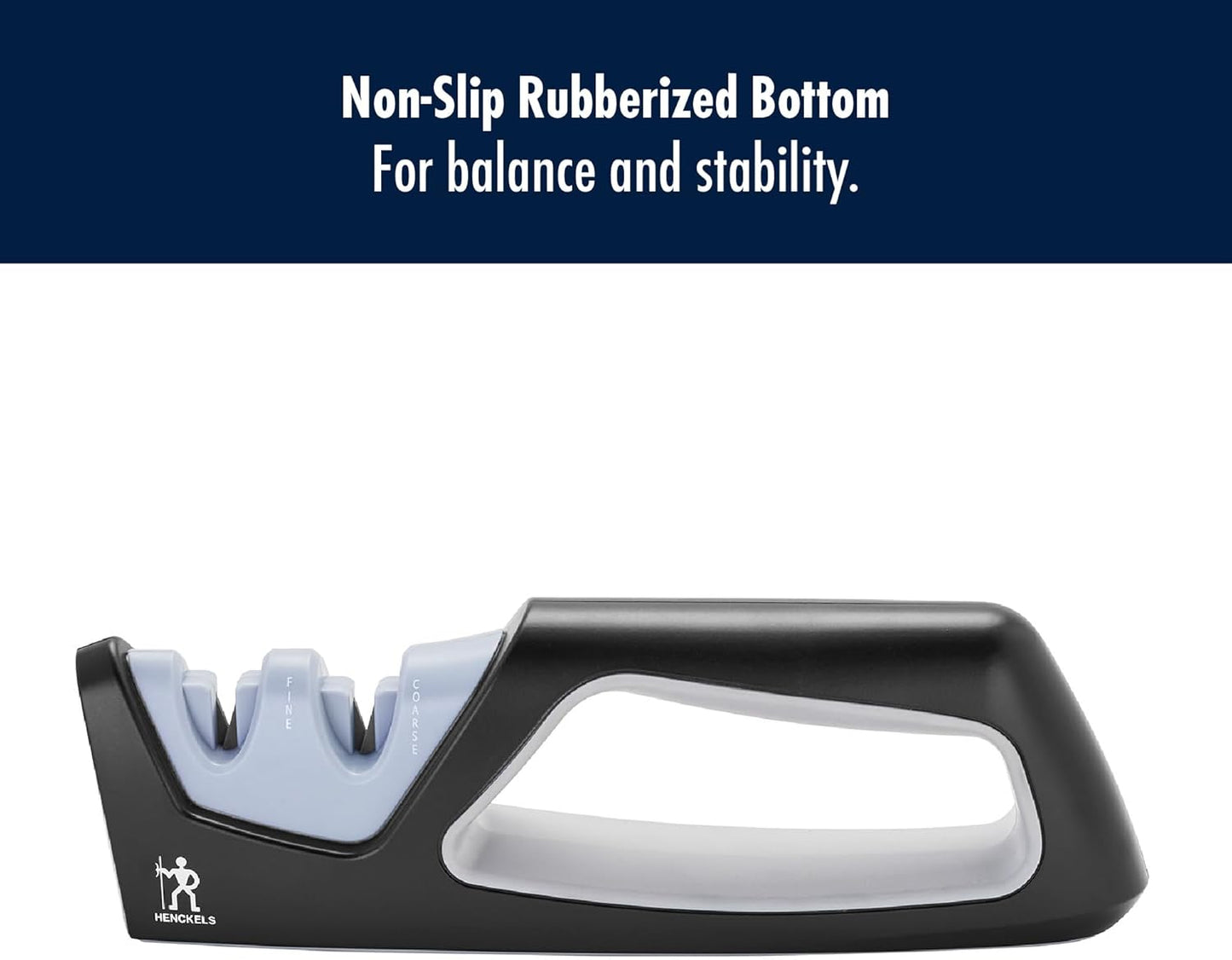 Handheld Knife Sharpener, Easy to Use, Ergonomic Non-Slip Handle | Restores Sharpness in seconds. Manual Pull Through Handheld Knife Sharpener. Easy to Use, Store and Is Durable and Effective.