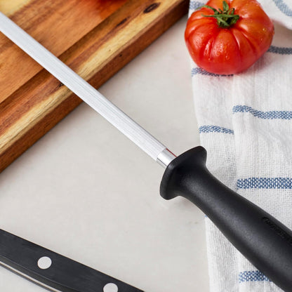 Handheld Knife Sharpener, Easy to Use, Ergonomic Non-Slip Handle | Restores Sharpness in seconds. Manual Pull Through Handheld Knife Sharpener. Easy to Use, Store and Is Durable and Effective.