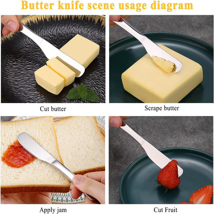 Stainless Steel Butter Knife, Butter Spreader, Butter Knives, Butter Spreader Knife for Kitchen Restaurant Party, Kitchen Gadgets, Set of 4