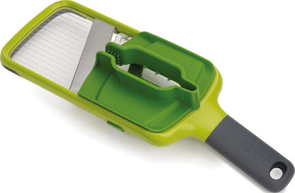 Multi-Grip Hand-held Kitchen Mandoline, Fruit and Vegetable Slicer with Food Grip and Adjustable Blades, Dishwasher Safe