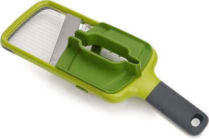 Multi-Grip Hand-held Kitchen Mandoline, Fruit and Vegetable Slicer with Food Grip and Adjustable Blades, Dishwasher Safe
