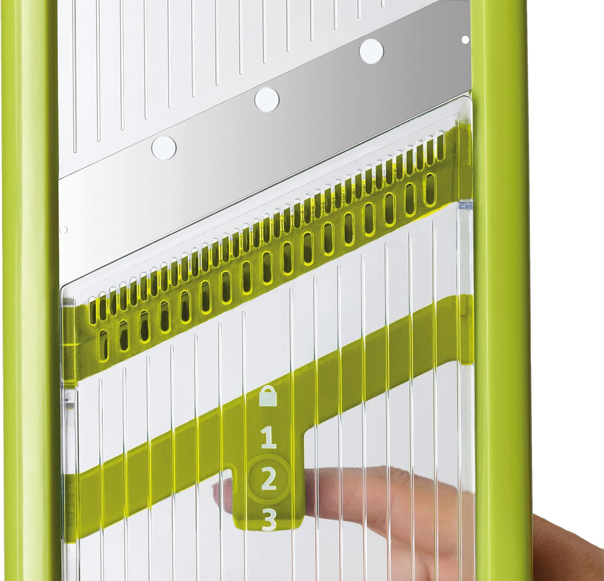 Multi-Grip Hand-held Kitchen Mandoline, Fruit and Vegetable Slicer with Food Grip and Adjustable Blades, Dishwasher Safe