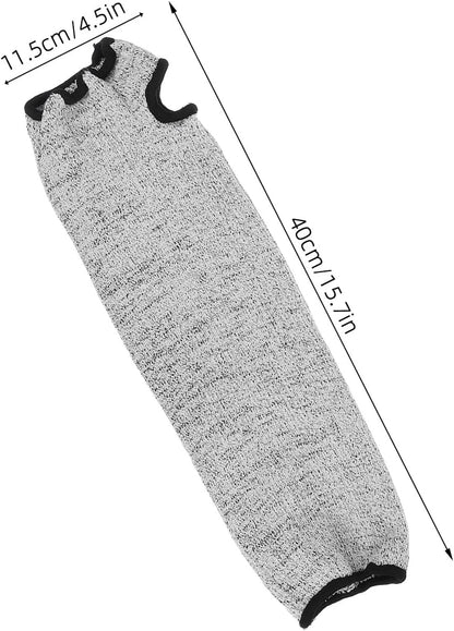 Cut Resistant Arm Protector Sleeves Level 5, 40cm Long Breathable Forearm Guards with Thumb Hole for Farming, Kitchen Work, and Welding Safety
