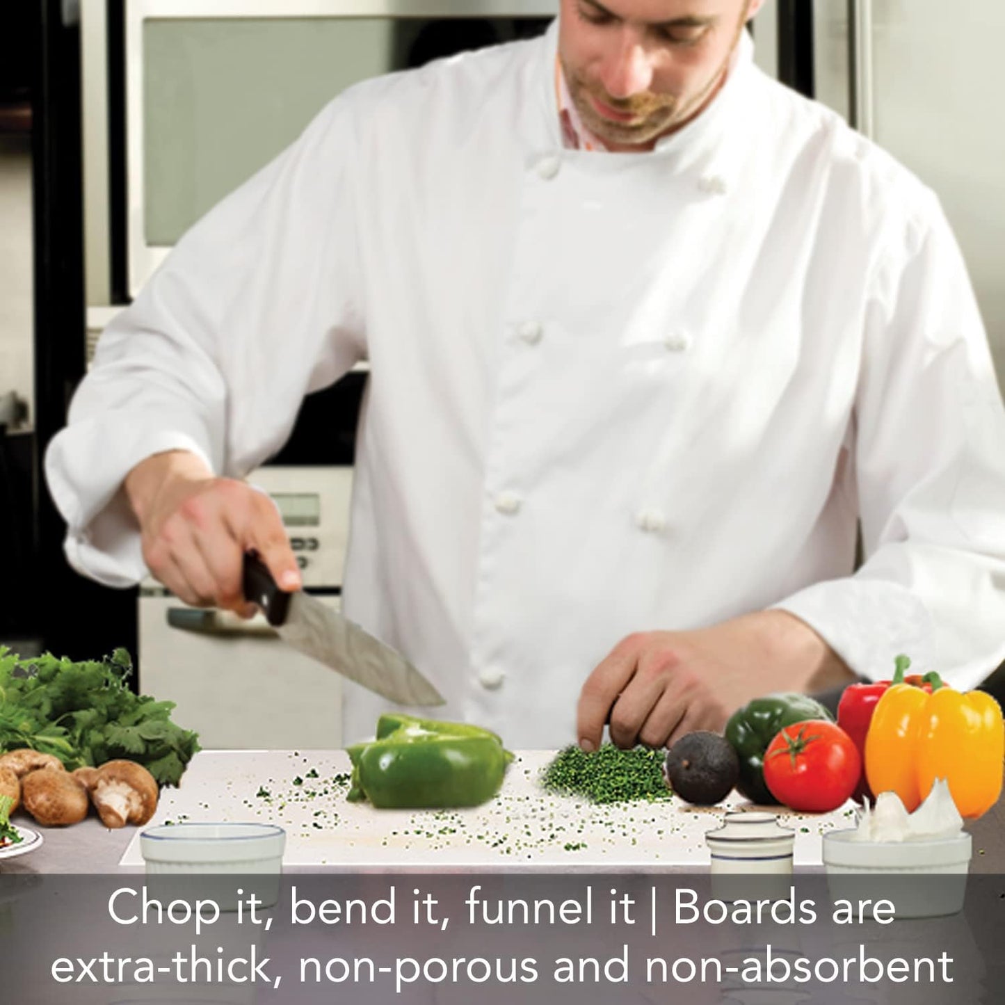 Cut N' Funnel Heavy Gauge Cutting Board Mats 4 Pack