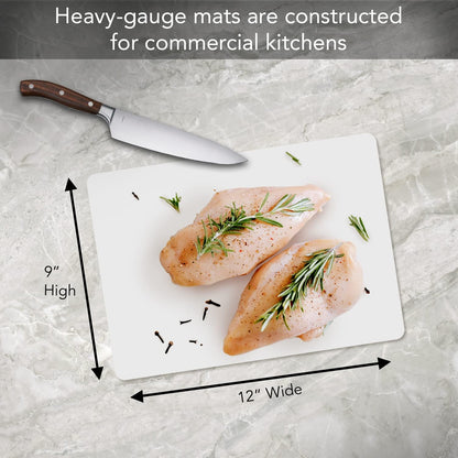 Cut N' Funnel Heavy Gauge Cutting Board Mats 4 Pack