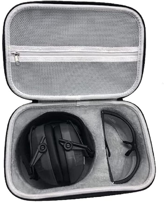 Weather-Resistant Durable Dustproof EVA Carrying Storage Case for Hunting Shooting Earmuff, Glasses & Accessories