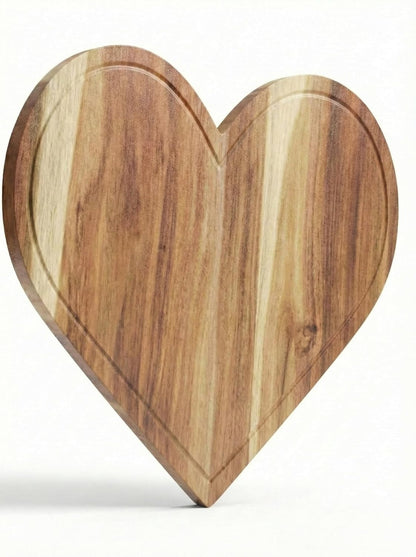 Heart Charcuterie Board 16 x 13.2 Inches - Acacia Wood Cutting Board, Heart Shaped Serving Tray - Mother’s Day Gifts for Mom, Wife, Grandma, Birthday Gifts for Mother & Grandmother