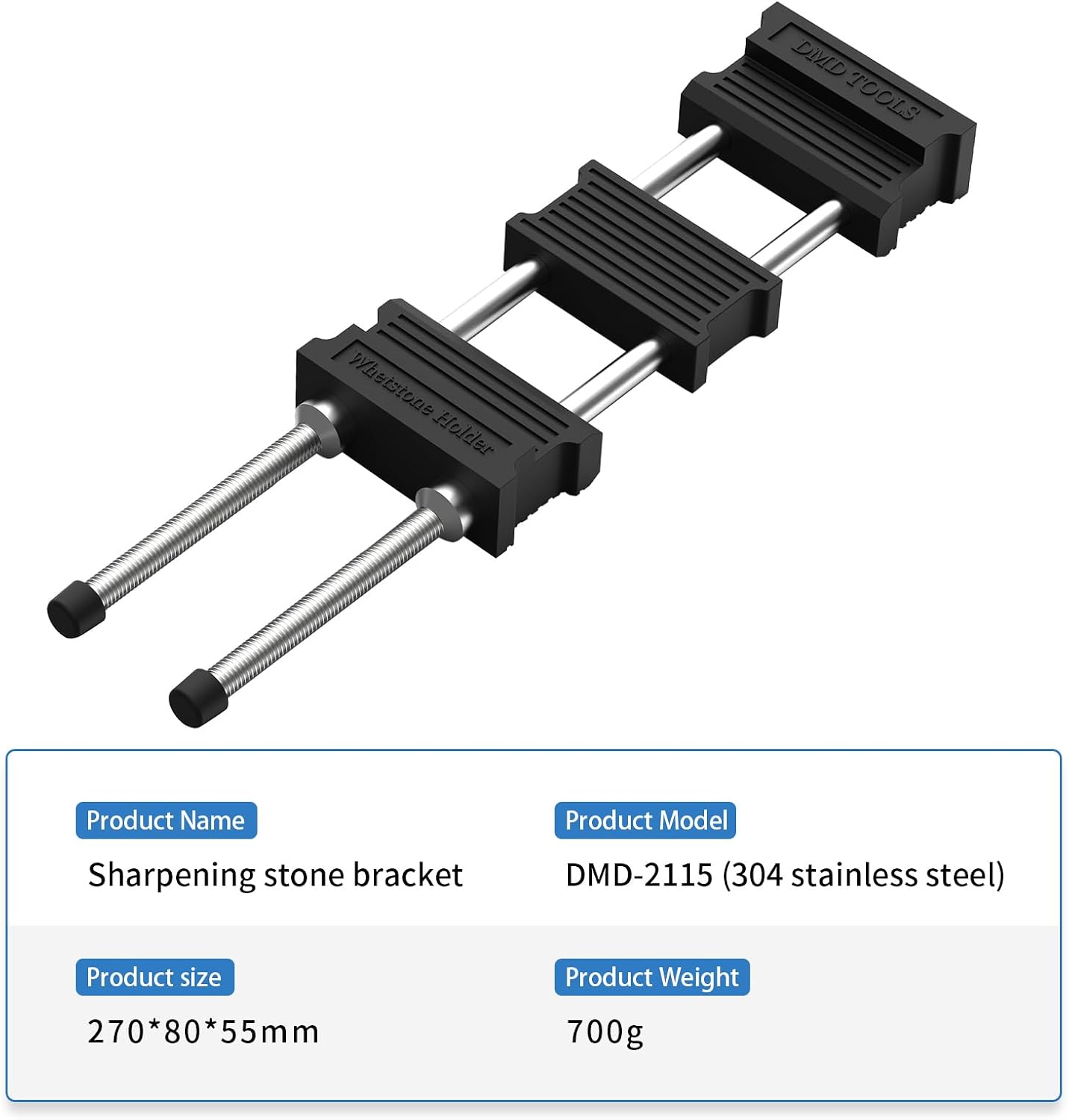 Diamond Sharpening Stone Holder Set with Simple Adjustment Screws Holds the Stone Securely with Diomand Knife Sharpener Stones 丨 Durable Quality and Exquisite Design Blue