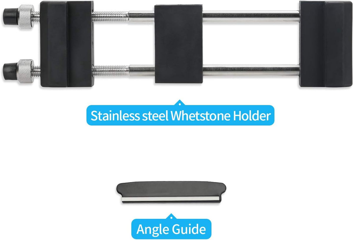 Diamond Sharpening Stone Holder Set with Simple Adjustment Screws Holds the Stone Securely with Diomand Knife Sharpener Stones 丨 Durable Quality and Exquisite Design Blue