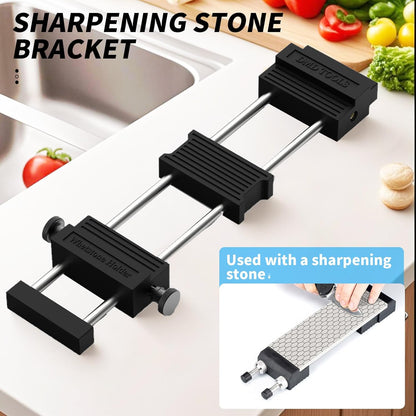 Diamond Sharpening Stone Holder Set with Simple Adjustment Screws Holds the Stone Securely with Diomand Knife Sharpener Stones 丨 Durable Quality and Exquisite Design Blue