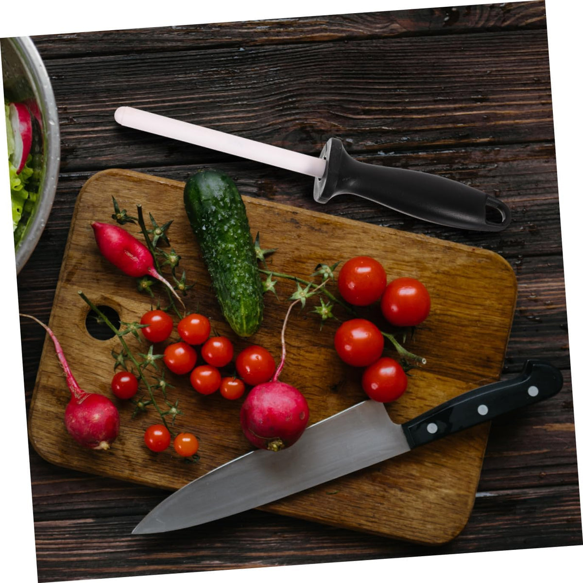 Professional Cutter Sharpener Stone Ergonomic Sharpening Tool for Kitchen Knives Scissors Shears Ceramic Honing Rod Comfortable Handle Safe and Reusable