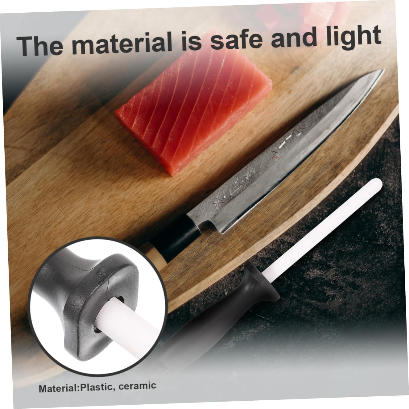 Professional Cutter Sharpener Stone Ergonomic Sharpening Tool for Kitchen Knives Scissors Shears Ceramic Honing Rod Comfortable Handle Safe and Reusable