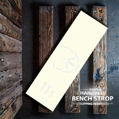 210x70mm Hard Felt Knife Strop-Mounted to 3/4" Acrylic Base-For Razor and Knife Stropping