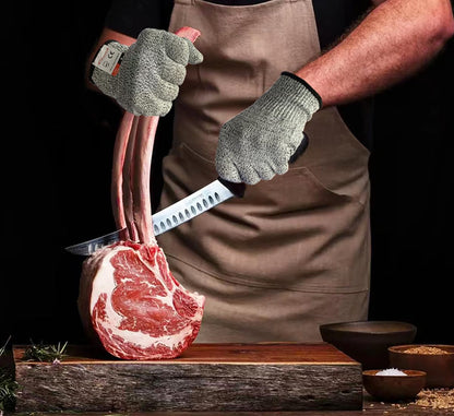 Cutting Gloves, 2 Pairs of Cut Resistant Gloves Food Grade, Cut Resistant Gloves for Kitchen, Oyster Shucking, Fish Fillet Processing, Carving Wood and Gardening(Medium-Grey)
