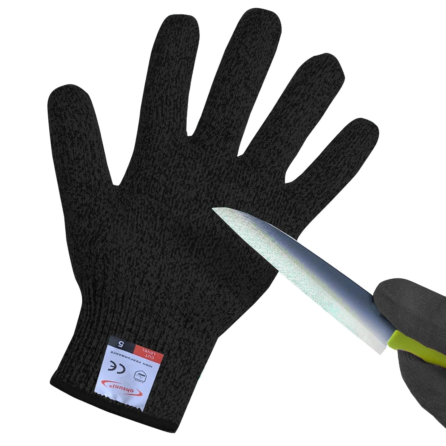Cutting Gloves, 2 Pairs of Cut Resistant Gloves Food Grade, Cut Resistant Gloves for Kitchen, Oyster Shucking, Fish Fillet Processing, Carving Wood and Gardening(Medium-Grey)