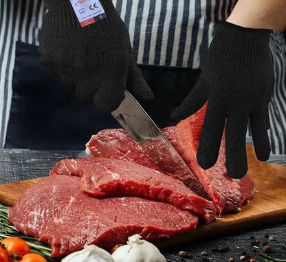 Cutting Gloves, 2 Pairs of Cut Resistant Gloves Food Grade, Cut Resistant Gloves for Kitchen, Oyster Shucking, Fish Fillet Processing, Carving Wood and Gardening(Medium-Grey)