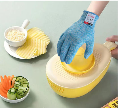 Cutting Gloves, 2 Pairs of Cut Resistant Gloves Food Grade, Cut Resistant Gloves for Kitchen, Oyster Shucking, Fish Fillet Processing, Carving Wood and Gardening(Medium-Grey)