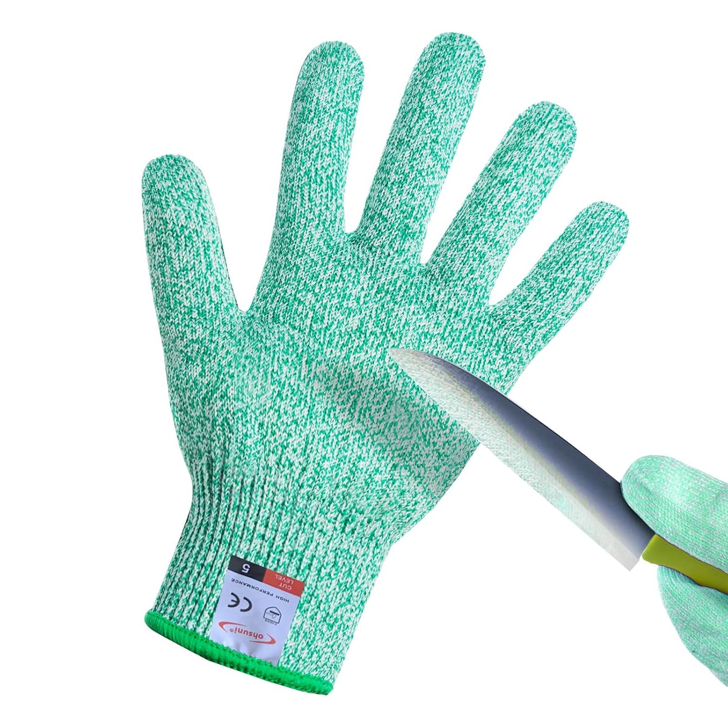 Cutting Gloves, 2 Pairs of Cut Resistant Gloves Food Grade, Cut Resistant Gloves for Kitchen, Oyster Shucking, Fish Fillet Processing, Carving Wood and Gardening(Medium-Grey)